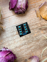 Load image into Gallery viewer, Sterling Silver Kingman Turquoise Long Stud Earrings
