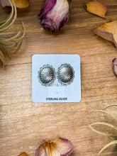 Load image into Gallery viewer, Sterling Silver Concho Stud Earrings
