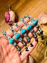 Load image into Gallery viewer, Sterling Silver Kingman Turquoise Cuff Bracelet – Native Made by K. Billah
