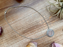 Load image into Gallery viewer, Sterling Silver Buffalo Nickel Necklace – Filed Frame Border – 18” Fixed Chain – Artist Jason Ogg
