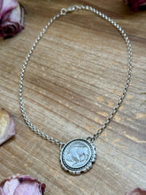 Load image into Gallery viewer, Sterling Silver Buffalo Nickel Necklace – Filed Frame Border – 18” Fixed Chain – Artist Jason Ogg
