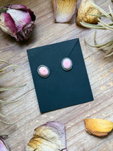 Load image into Gallery viewer, Sterling Silver Pink Conch Stud Earrings – Handmade by Artist Jason Ogg
