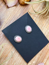 Load image into Gallery viewer, Sterling Silver Pink Conch Stud Earrings – Handmade by Artist Jason Ogg
