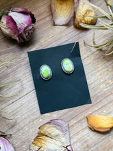 Load image into Gallery viewer, Sterling Silver Palomino Variscite Stud Earrings, Artist Jason Ogg
