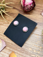 Load image into Gallery viewer, Sterling Silver Pink Conch Stud Earrings – Handmade by Artist Jason Ogg
