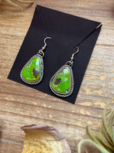 Load image into Gallery viewer, Sterling Silver Sonoran Turquoise Dangle Earrings – Handmade by Artist Jason Ogg

