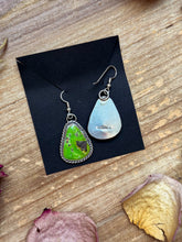 Load image into Gallery viewer, Sterling Silver Sonoran Turquoise Dangle Earrings – Handmade by Artist Jason Ogg
