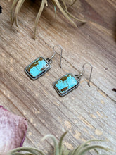 Load image into Gallery viewer, Sterling Silver Mine #8 Turquoise Dangle Earrings – Handmade by Artist Jason Ogg
