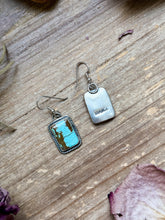Load image into Gallery viewer, Sterling Silver Mine #8 Turquoise Dangle Earrings – Handmade by Artist Jason Ogg
