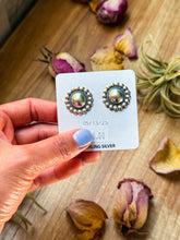Load image into Gallery viewer, Sterling Silver Concho Earrings – Post on top
